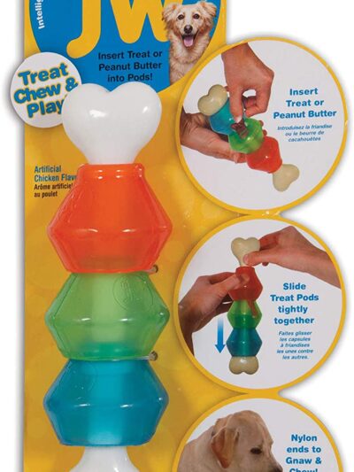 JW Pet Treat Pod Bone Dog Toy 1ea/LG