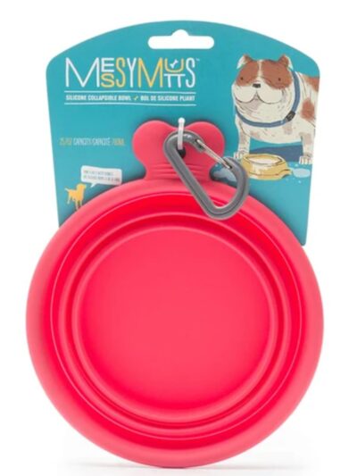 Messy Mutts Dog Collapsible Bowl Green 3 Cup