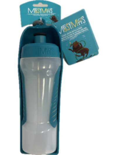 Messy Mutts Dog Travel Water Bottle And Bowl Blue