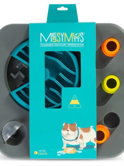 Messy Mutts Dog Interactive Puzzle Feeder Square Small