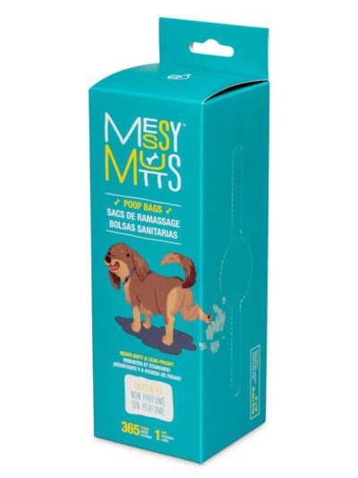 Messy Mutts Dog Advanced Biorecycle Poop Bag Teal 365 Count Bulk