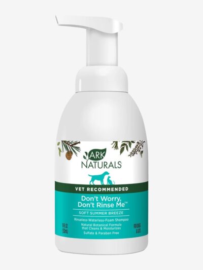 Ark Naturals DonT Worry DonT Rinse Me Waterless Dog And Cat Shampoo, 18oz. Bottle