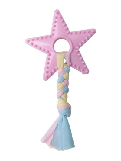 Snugarooz Lil Star Chew Eco TPR  Dog Toy Pink 7in.