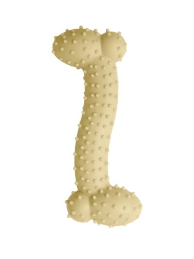 Snugarooz Lil Baby Bone Eco TPR  Dog Toy Yellow 4.25in.