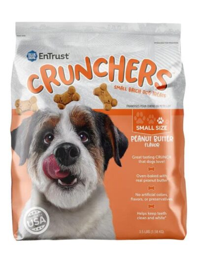 Blue Seal Entrust Crunchers Small Batch Dog Treats Peanut Butter Small - 3.5Lbs.