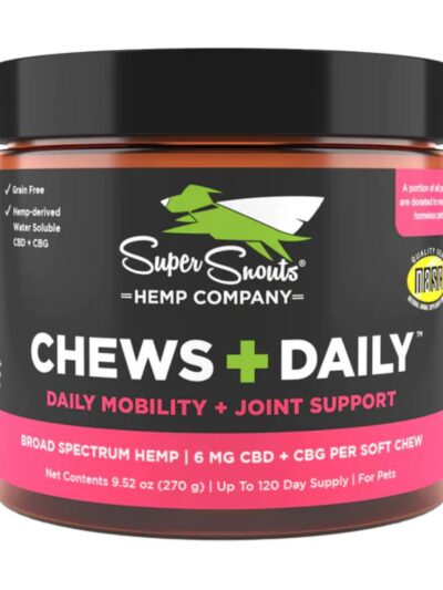 Super Snouts Dog Chews+Daily Therapeutic Mobility Joint Cbg 6Mg Per Chew 60Ct