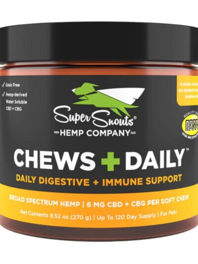 Super Snouts Dog Chews+Daily Therapeutic Digestion Immune Cbg 6Mg Per Chew 60Ct