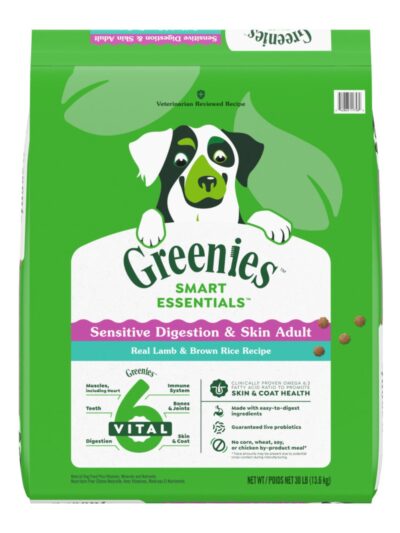 Greenies Smart Essentials Sensitive Digestion  Skin Dry Dog Food Lamb, 1ea/30 lb