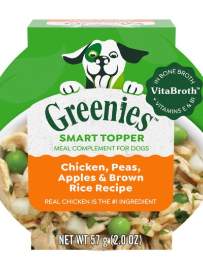 Greenies Smart Topper Meal Compliment for Dogs Chicken, Peas, Apples  Brown Rice, 10ea/2 oz