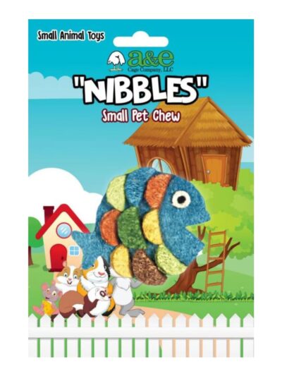 A & E Cages Nibbles Rainbow Fish Small Animal Chew Toy 1ea/One Size