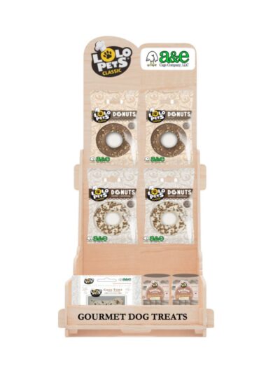 A & E Cages LoLo Pets Bakery Dog Treat Bakery Board Display 1ea/86Pc