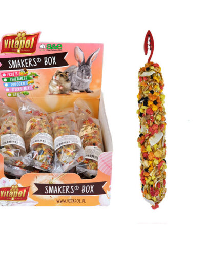 A and E Cages Vitapol Smakers Small Animal Treat Stick Fruit; 12ea-12 Ct Display Box