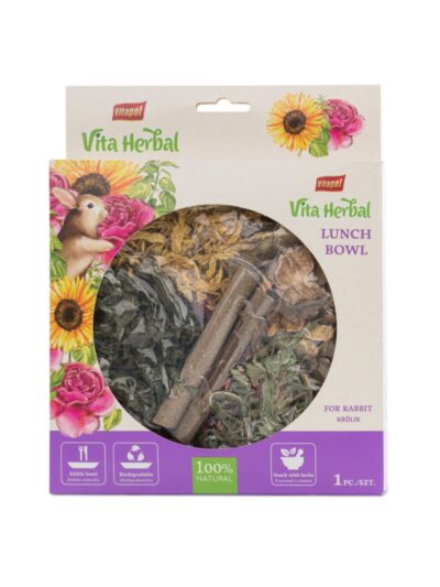 A & E Cages Vitapol Vita Herbal Lunch Bowl for Rabbits 1ea/100 g