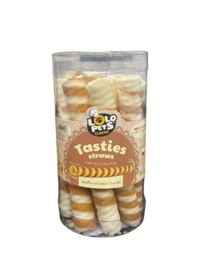A & E Cages LoLo Pets Classic Tasties Straws Dog Treat Waffle, 1ea/10 ct