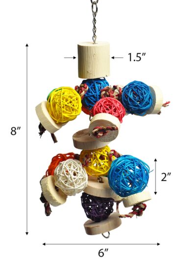 A and E Cages Happy Beaks Ball Thing Bird Toy XS