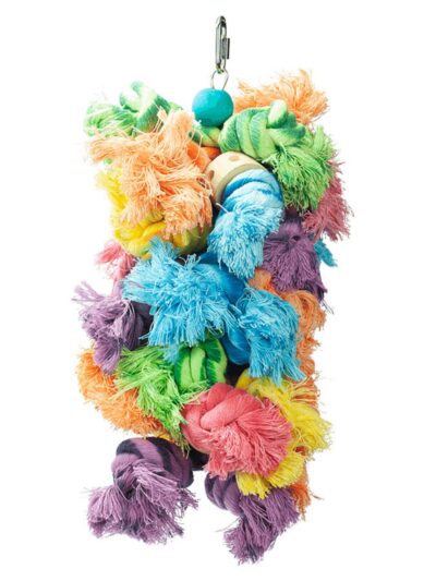 A & E Cages Happy Beaks Wooly Monster Bird Toy 1ea/LG (Pack of 3)