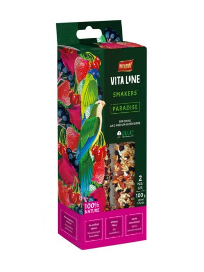 A & E Cages Vitapol Vita Line Smakers Paradise for Small/Medium Size Birds 1ea/SM/MD, 2 pk