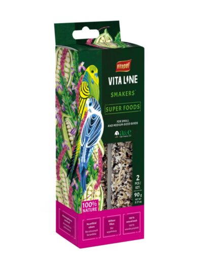 A & E Cages Vitapol Vita Line Smakers Super Foods for Small/Medium Size Birds 1ea/SM/MD, 2 pk
