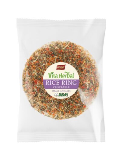 A & E Cages Vitapol Vita Herbal Rice Ring Vegetable Cake Small Animal Treat 1ea/One Size