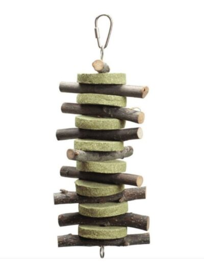 A & E Nibbles-Timothy-Hay-Stack-Chews-with--Wood-Sticks-Lg