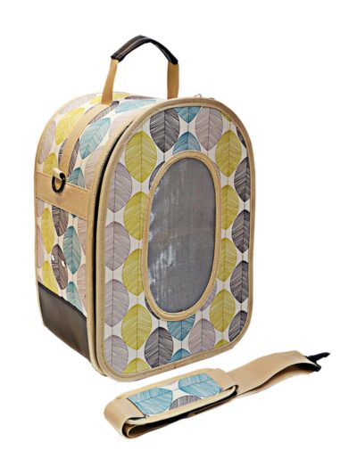 A & E Cages Happy Beaks Soft Sided Voyager Bird Carrier Tan, 1ea/SM