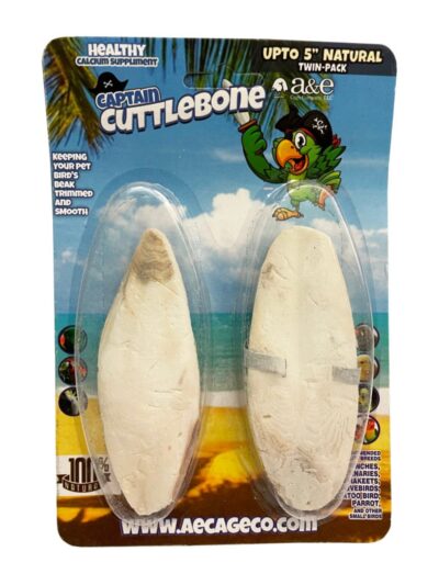 A & E Cages Natural Cuttlebone 1ea/5 in, 2 pk (Pack of 3)
