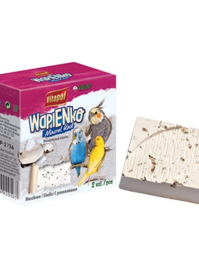 A & E Cages Vitapol Infused Mineral Block for Birds Sea Shells, 1ea/190 g (Pack of 3)