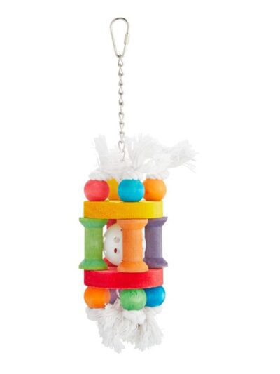 A and E Cages Happy Beaks Whiffle Ball in Solitude Bird Toy 3.5in x 3.5in x 10in