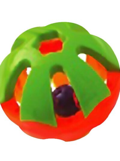 A & E Cages Happy Beaks Round Rattle Foot Bird Toy 1ea/XLarge (Pack of 3)