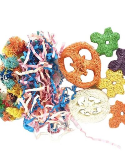 A & E Nibbles-Crinkle-Loofah-Delight-Toy