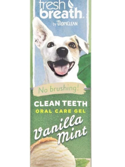 TropiClean Fresh Breath Vanilla Mint Clean Teeth Oral Care Gel For Dogs 1ea/2 oz
