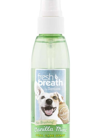 TropiClean Fresh Breath Vanilla Mint Oral Care Spray for Dogs 1ea/4 fl oz