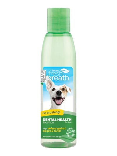 TropiClean Fresh Breath Dental Health Solution for Dogs 1ea/8oz.
