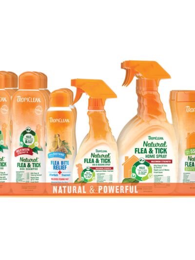 TropiClean Natural Flea & Tick Counter Display 1ea/15Pc
