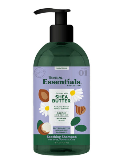 TropiClean Essentials Shea Butter Shampoo for Dogs, Puppies & Cats 1ea/16 oz