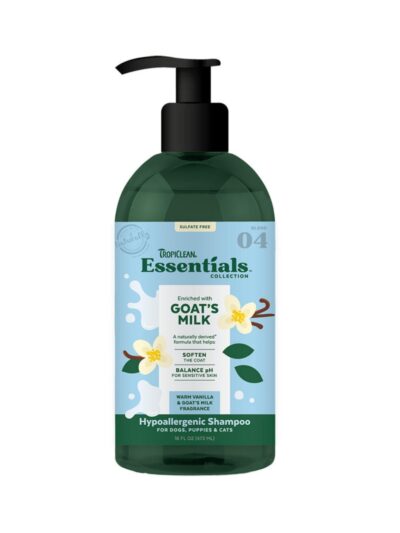 TropiClean Essentials Goat's Milk Shampoo for Dogs, Puppies & Cats 1ea/16 oz
