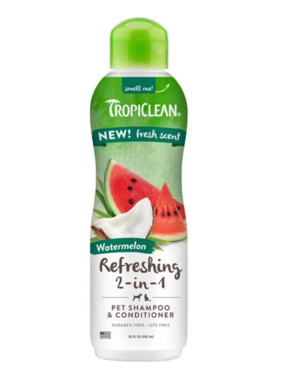 TropiClean Refreshing 2-in-1 Pet Shampoo and Conditioner Watermelon, 1ea/20oz.