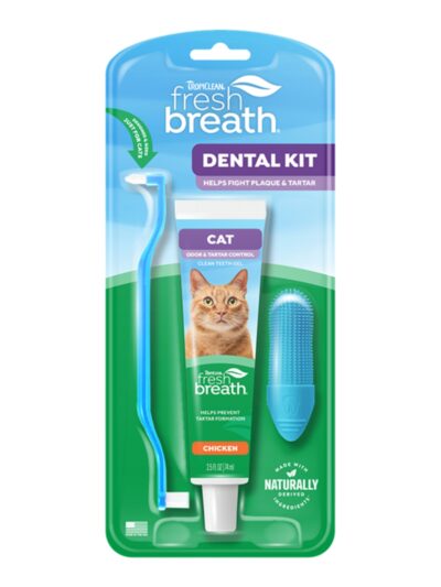 Fresh Breath By Tropiclean Cat Odor & Tartar Control Dental Kit