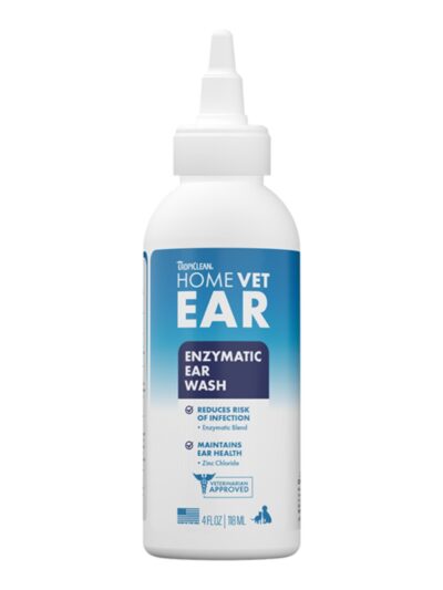 Tropiclean Homevet Dog & Cat Enzymatic Ear Wash 4oz.