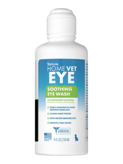 Tropiclean Homevet Dog & Cat Soothing Eye Wash 4oz.
