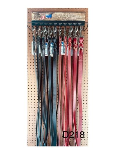 Omni Pet Omnipet Latigo Twist Leather Lead Display Black/Burgundy 30 Pc