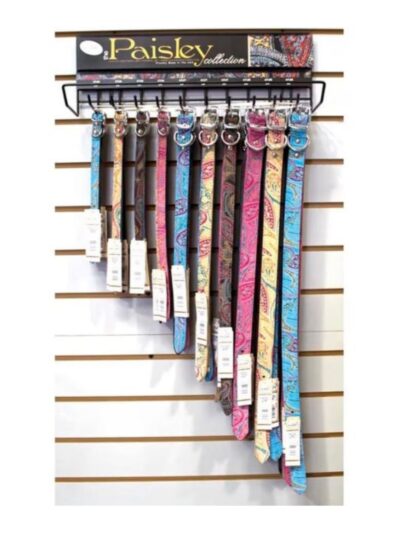 Omni Pet Leather Paisley Dog Collar Display Assorted 40 Pc
