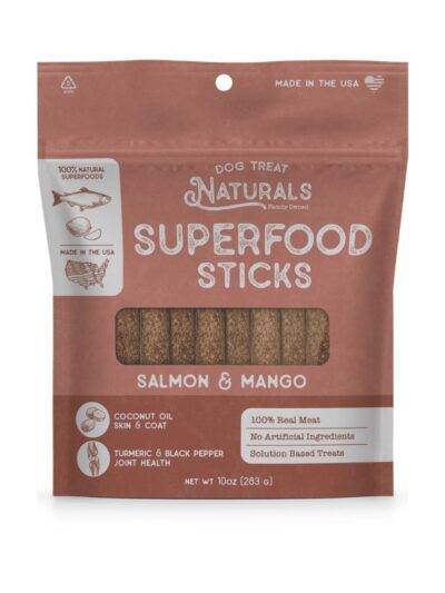 Dog Treat Naturals Dog Superfood Sticks Salmon & Mango 10Oz