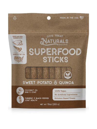 Dog Treat Naturals Dog Superfood Sticks Sweet Potato & Quinoa 10Oz