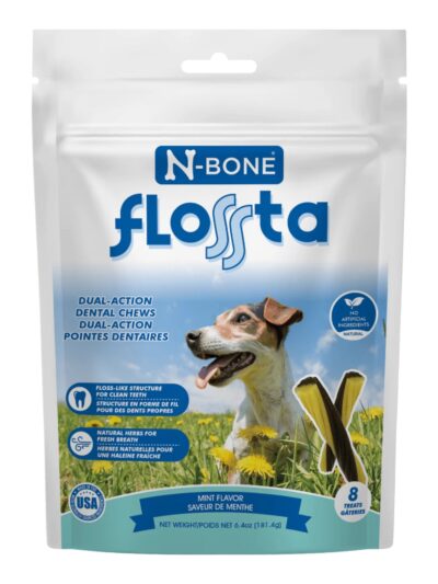 N-Bone Dog Flossta Dental Chews Mint 8 Pack 6.4oz.
