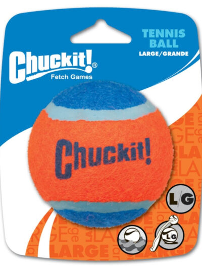 Chuckit! Tennis Ball Dog Toy Shrink Sleeve Blue/Orange 1ea/LG, 1 pk