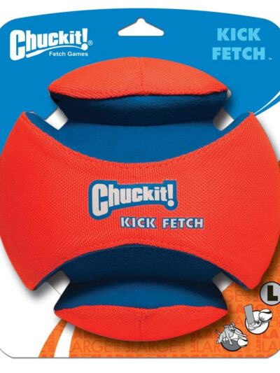 Chuckit! Kick Fetch Ball Dog Toy Blue/Orange 1ea/LG