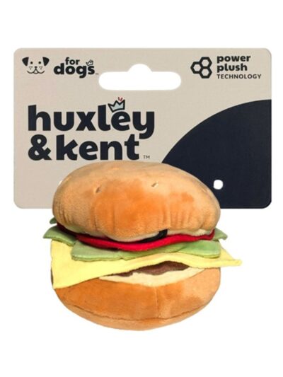 H&K Power Plush Dog Hamburger Small Squeak Crinkle