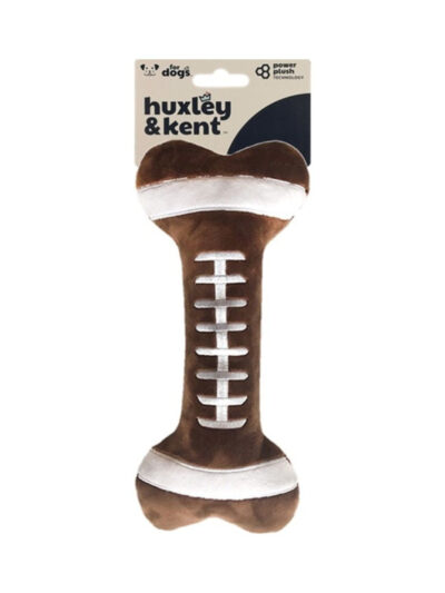 H&K Power Plush Dog Football Bone Large Squeak Crinkle