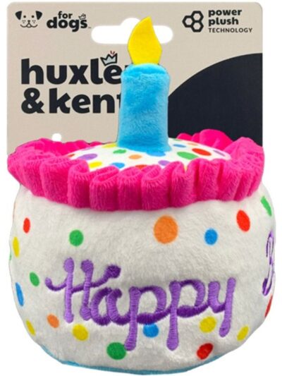 H&K Power Plush Dog Happy Barkday Cake Small Squeak Crinkle
